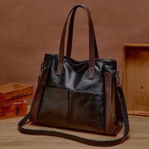 Grand sac à main bandoulière femme tendance cuir affaires