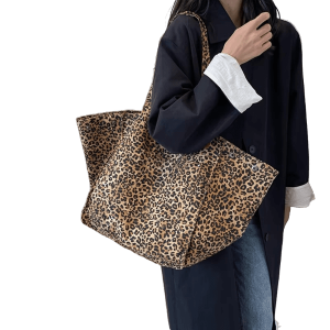 Sac cabas motif léopard