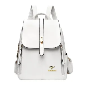 Sac à dos en cuir femme blanc