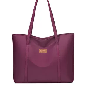 Cabas canvas large main ou épaule violet