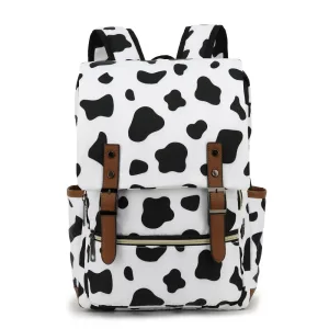 À dos vintage voyage ordinateur vache