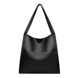 Grand sac cabas à main porté épaule noir